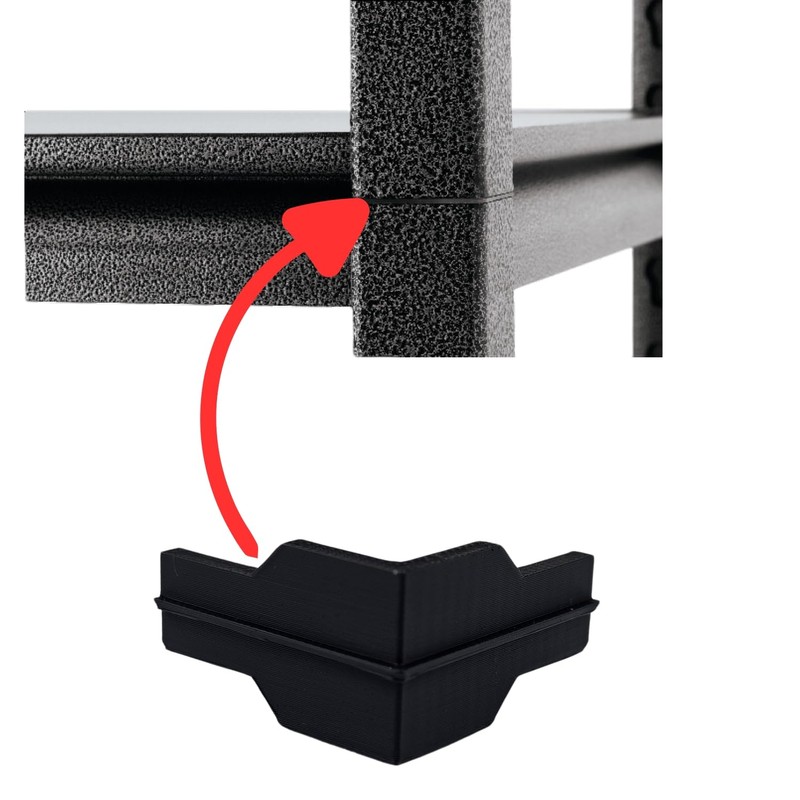 Whalen Post Insert Corner Connector for Shelving Costco, Black