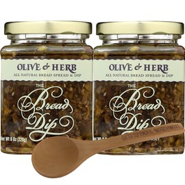 Olive & Herb Dip from The Bread Dip Company 8 Oz Jar (Pack of 2) Bundle with Tasting Spoon | Gourmet Dip Gift Set by Gifts from the Pacific Northwest