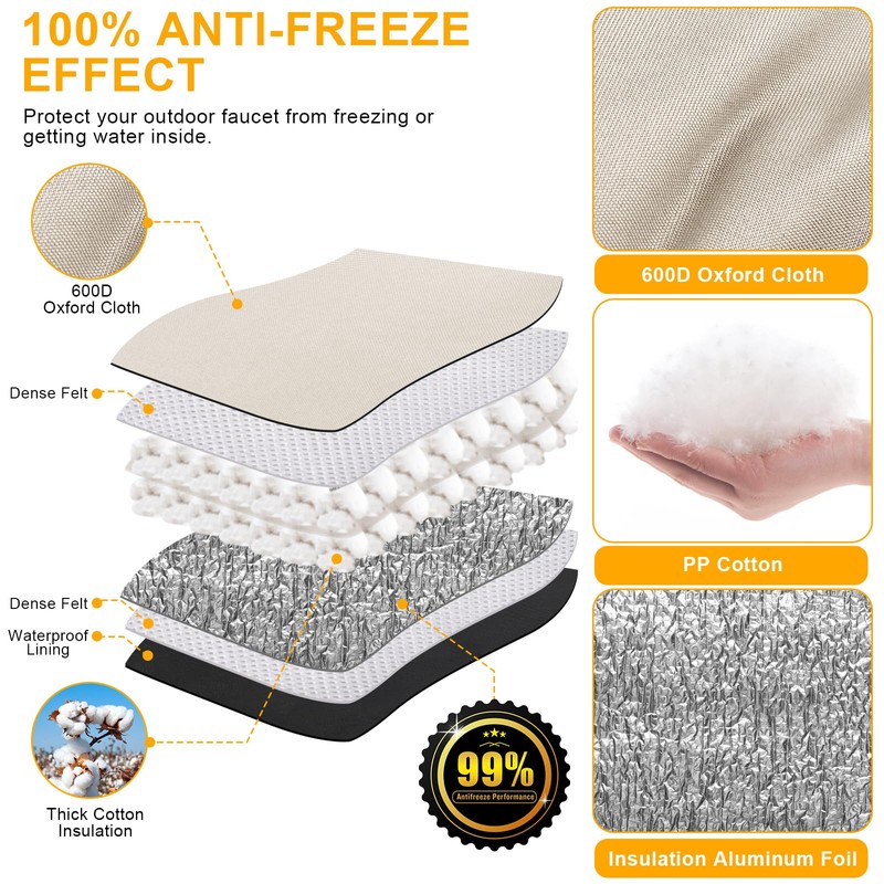 Cholila Cover Backflow Preventer Cover Insulated (5˚F) with Thicker 7