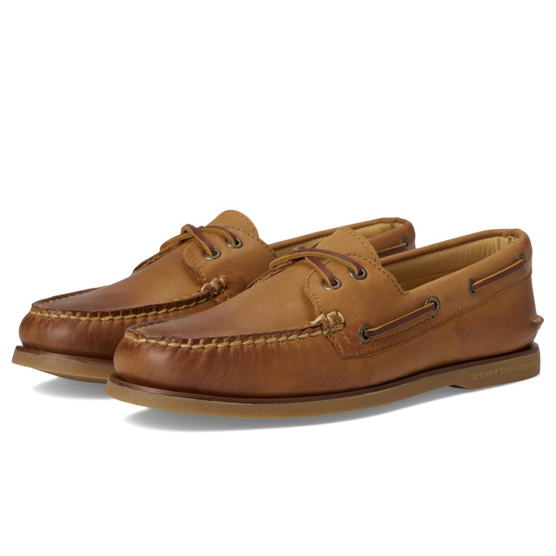 Sperry Men's Gold A/O 2-Eye Boat Shoe, Medium Beige, 11.5