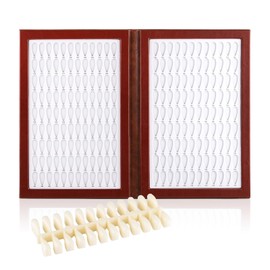 NMKL38 216 Nail Color Display Book with 240 Nail Tips,Professional Nail Color Swatches Book for Nail Polish UV Gel,Nails Salon