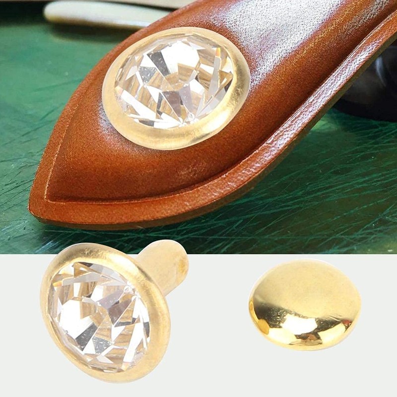 Pack of 50 Rhinestone Stud Earrings, Crystal Rivets, Rhinestone Diamond