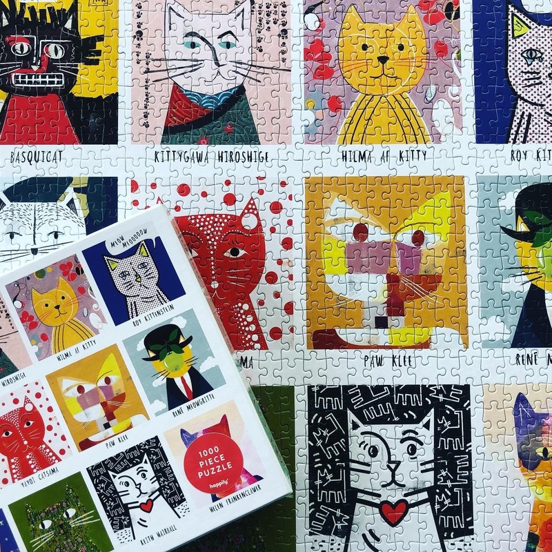 Art Cats by Nia Gould - 1,000 Piece Happily Puzzle