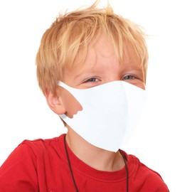 Generise Kids Face Masks x5 Kids Face Masks Washable UK Stock - Polyurethane Breathable Washable Face Mask - Unisex (White)