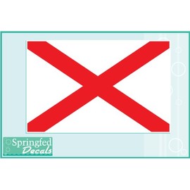ALABAMA STATE FLAG 4" Vinyl Decal #1 Car Truck Window Sticker