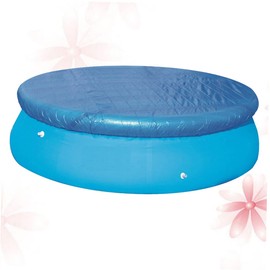 Sosoport Round Pool Cover Durable Dustproof and Rain Protection for Inflatable Frame Pools Blue Easy to Use Suitable for Family and Friends