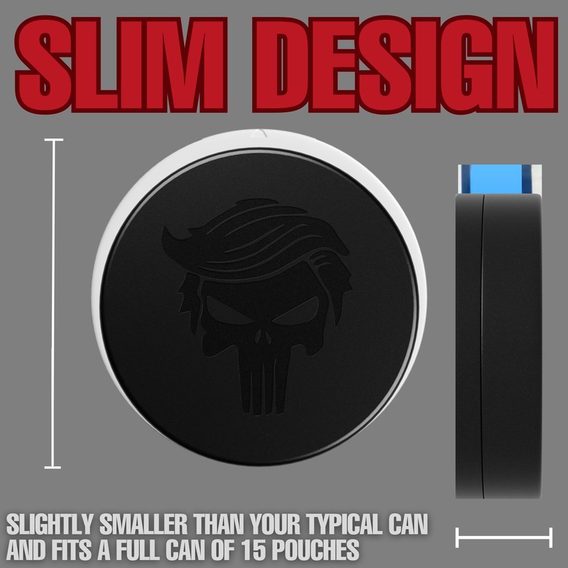 ZPACK Magnetic Metal Can, Holder, Metal Container, Carved Tin with