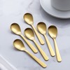 FULLYWARE Matte Gold Demitasse Espresso Spoons, Stainless Steel Satin Finish