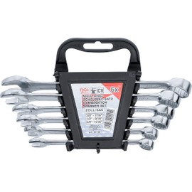 BGS 32100 set of combination ring spanners, sizes in inches, 3/8 inches to 11/16 inches, 6 pieces-