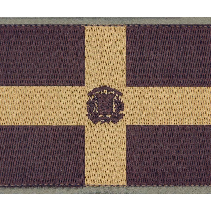 EmbTao Dominican Republic Flag Embroidered Emblem Caribbean Badge Biker Applique