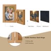 Epecfan 5x7 Double Hinged Picture Frame - WoodGrain Foldable Photo
