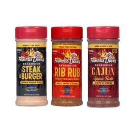 Famous Dave's Seasoning Variety 3-Pack, Cajun Spice Rub, Steak & Burger Seasoning And Rib Rub for Grilling Pork or Beef…