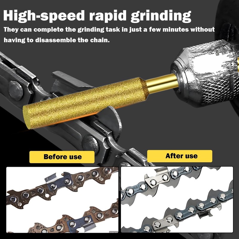 Pack of 30 Diamond Chainsaw Sharpeners, Chainsaw Sharpener, Sharpening Stones,