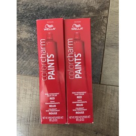 Wella 2pk- Wella  Color Charm Paints Tube Red  2 oz Semi Permanent Hair color Sealed