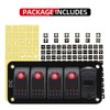 FXC 12V 24V DC 4 Gang Rocker Switch Aluminum Panel