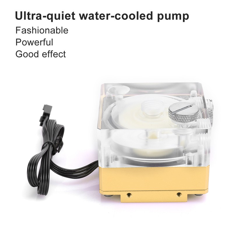 Water Cooling Pump Acrylic Aluminum Computer Accessory Heat Sink Mute