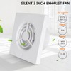 BRDUROBLA 3'' Exhaust Fan 4 W Ventilation Extractor with 11-Speed