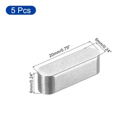 uxcell 5Pcs Round Ended Feather Key, 6x6x20mm Stainless Steel Professional Parallel Drive Shaft Key Stock for Fasteners Mechanical Industry