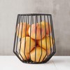 Point-Virgule Metal Fruit Basket, Scandinavian Home Decoration, Wire Basket, Black,