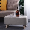 ATOZONE Clear extra large Ottoman Tray with Handles 18"x18"x2" Spill
