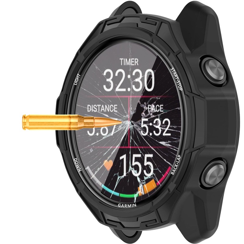 [1+4 Pack] Case with PMMA Screen Protector Compatible with Garmin