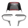 3pcs Steering Wheel Trim Kit Carbon Fiber Color ABS Frame