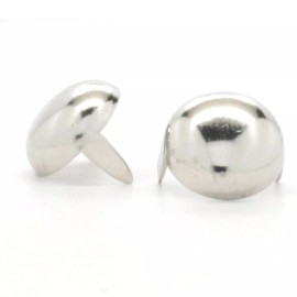 stecksstore Nickel Brass Round Spot 1/2" Diameter Nail Head 100 pk. NH0204A-02