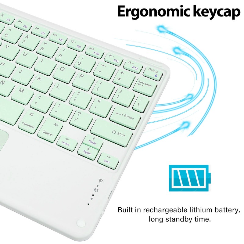 Bluetooth Keyboard with Touchpad 78 Keys Ultra Slim Silent Portable