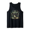 Vintage Witchy Wicca Witch Cauldron Crescent Moon Witchcraft Tank Top