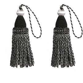 HedongHexi 2 Pack 24cm/9 Inch Tassel With Loops - Handmade Twisted Craft for DIY Accessories and Home Decoration