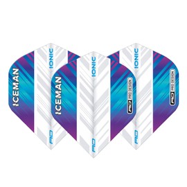 RED DRAGON Hardcore Ionic Gerwyn Price Rainbow & White Dart Flights - 3 Sets Per Pack (9 Dart Flights in total)