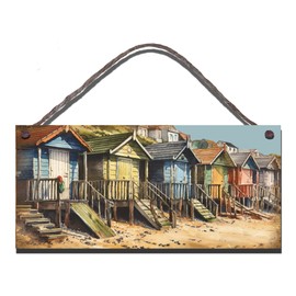 Wooden Beach Chalets Sign Plaque – Rustic Coastal Wall Décor for Homes, Chalets, or Beach-Themed Rooms