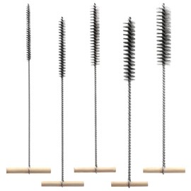 GOIYZTTR 5 Piece Drill Hole Brush Set 8 mm/12 mm/16 mm/20 mm/25 mm Stainless Steel Hole Brushes Can Be Used on Hammer Drills, Can Be Efficient Drill Hole Cleaning