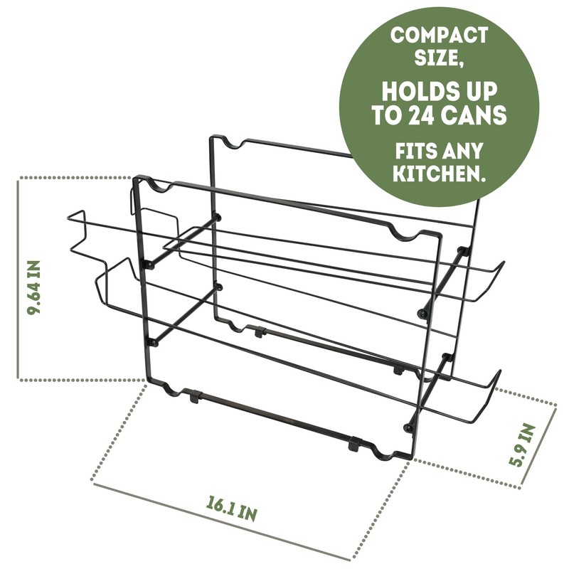 DINEST 2-Pack Stackable Soda Can Organizer - Rust Resistant Rack