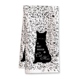 BONETAT Cat Funny Hand Towels for Bathroom Kitchen and Funny Dish Towels, Cat Kitchen Towels, Cat Towels, Funny Dish Towels and Cat Gifts for Women, Cute Cat Dish Towels, cat Towels Kitchen - A17