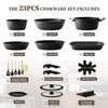 23Pcs Ceramic Cookware Set Non Stick Pots and Pans Set