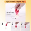 6Pcs Spiral Cone Fidget Toy,Impossible Cone Impossible Pyramid Passthrough Toy,3D