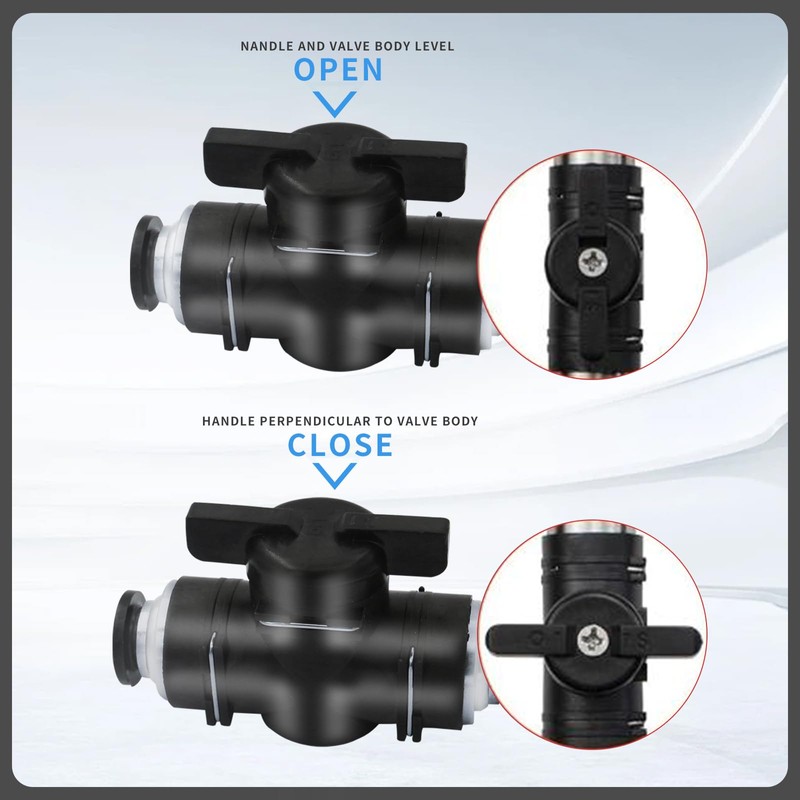 ANHAN 5/16 Push to Connect Ball Valve Union Air Flow