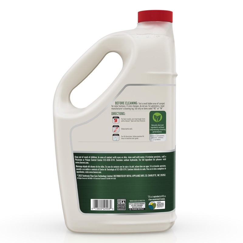 Hoover Pure Essentials Carpet Cleaner Solution, 128 oz., Fresh Rain