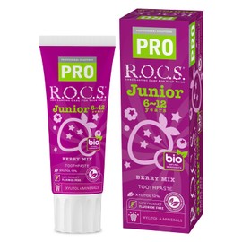 R.O.C.S. Rox Pro Junior (6 - 12 Years), Berry Mix Flavor, Mineral Formulation, Prevents Cavities and Teeth for Children, 2.6 oz (74 g)