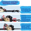ANLULOAD Retractable Ratchet Strap,（1In*9.84Ft） S Hook Retractable Tie Down Strap