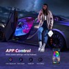 Bluetooth Ambient Lighting for Cars, Tasmor RGB, LED Interior Lighting