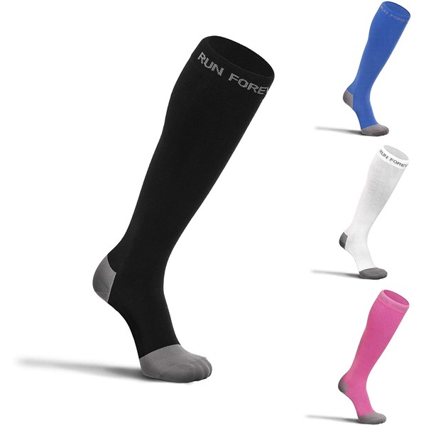 Run Forever Sports Compression Socks for Men & Women – 20-30mmHg Medical Grade Graduated Stockings