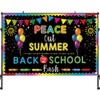 Zliisang 5.9X3.6ft Goodbye Summer Back to School Backdrop Welcome Back