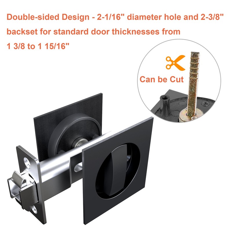 QINAIXQM Mortice Locks, Sliding Door Lock, Square Lock Cylinder, Pocket