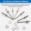 smseace 600Pcs Stainless Steel Pop Rivets with Washer Assortment Kit