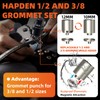 Hapden Heavy-Duty Grommet kit (3/8 and 1/2) Includes a Bag,