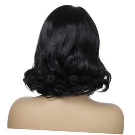 Baluue Women Fashion Short Curly Wig Stylish Synthetic Hair for Daily Wear and Cosplay Comfortable and Ventilative Hair Cover for Parties and Role Play