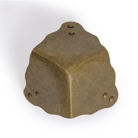 Hardware Philosophy Rounded Three Sided Brass Corner Hardware 2" - Set of 2