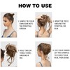 JIRFZUY Messy Bun Hair Scrunchie with Tendrils Tousled Updo Synthetic